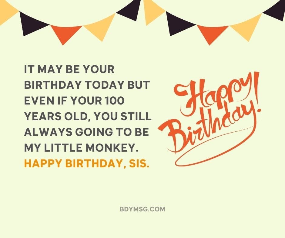 45 Best Funny Birthday Wishes For Sister BDYMSG