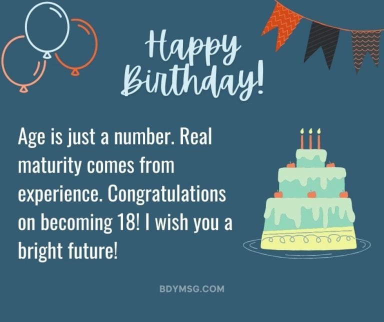 45 Best Happy 18th Birthday Wishes and Messages - BDYMSG