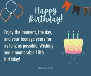 45 Best Happy 18th Birthday Wishes and Messages - BDYMSG