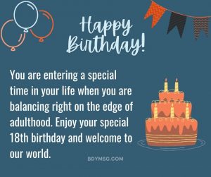 45 Best Happy 18th Birthday Wishes and Messages - BDYMSG