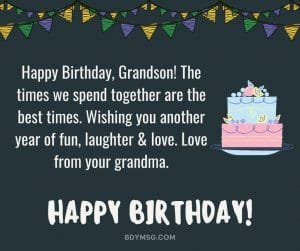 40 Best Birthday Wishes For Grandson from Grandparents - BDYMSG