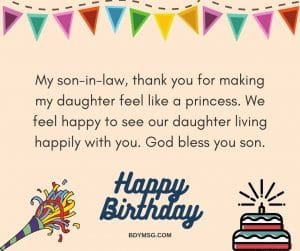 45 Happy Birthday Wishes for Son-in-Law - BDYMSG