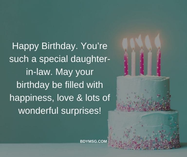 35 Happy Birthday Wishes for Daughter-in-law - BDYMSG