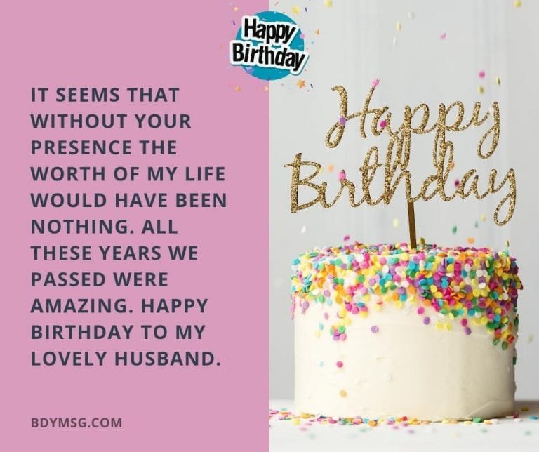 75 Best Happy Birthday Wishes For Husband - Bdymsg