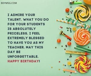 75 Birthday Wishes For Teacher - Teacher Birthday Wishes - Bdymsg