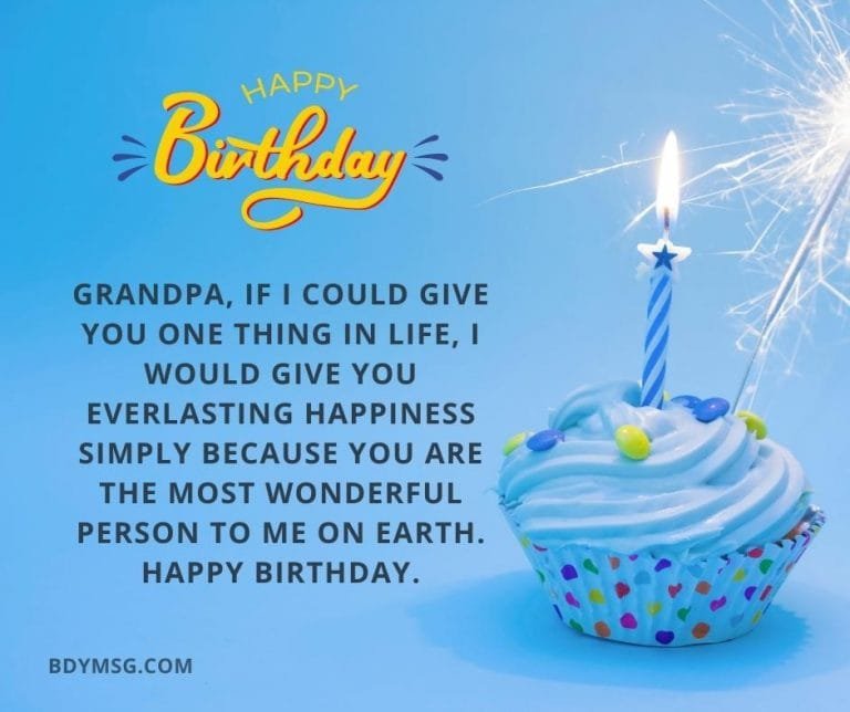 60 Best Happy Birthday Wishes for Grandfather - BDYMSG