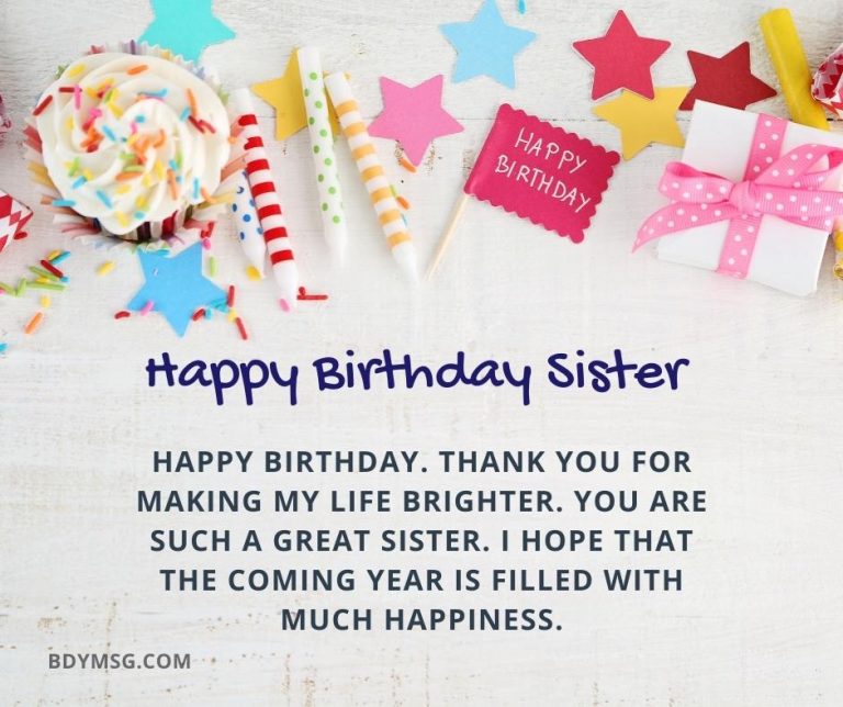 90 Happy Birthday Wishes for Sister and Messages