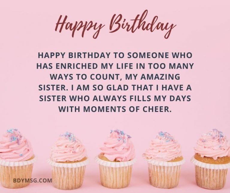 90 Happy Birthday Wishes for Sister and Messages