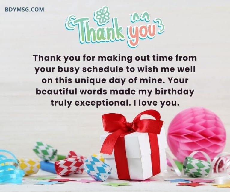 60 Thank You Messages for Birthday Wishes - BDYMSG